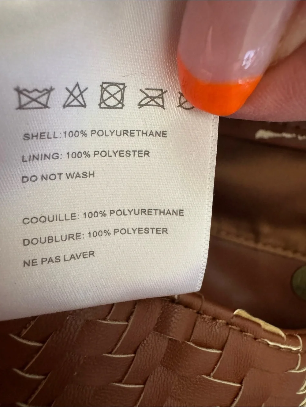 NWT Deux Lux Woven Hobo Bag - Honey Brown, Vegan Leather